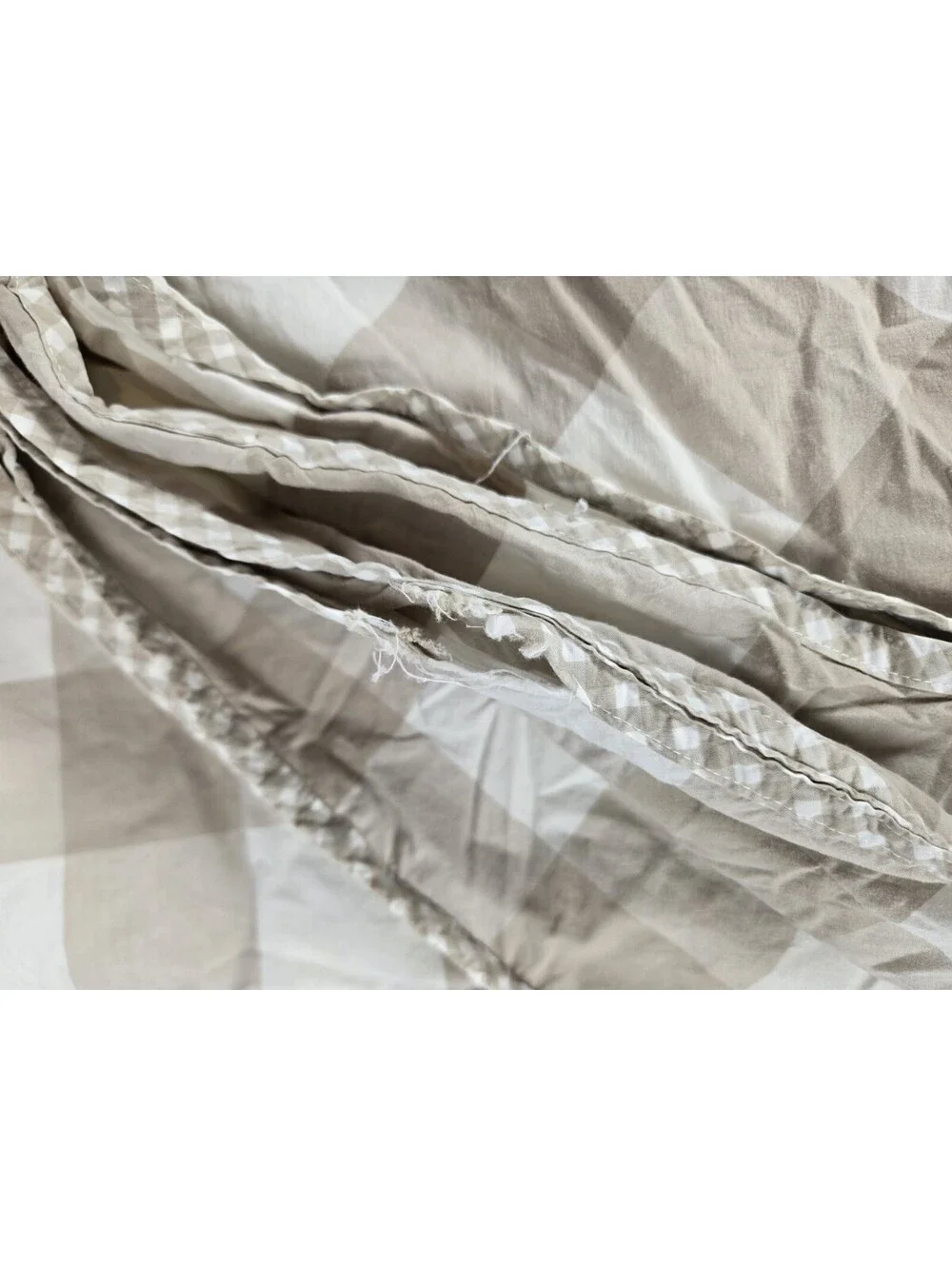 Pottery Barn Bed & Bath Beige Checker Duvet Cover Queen
